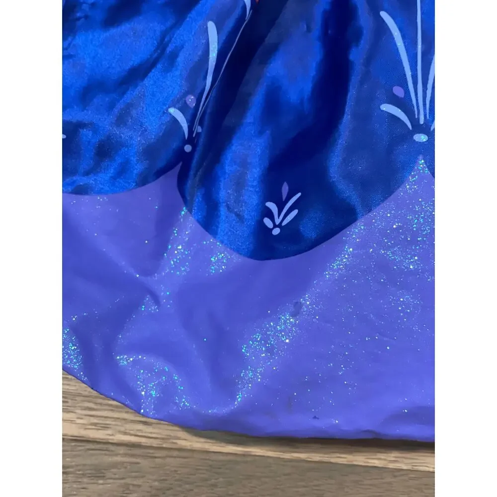 Disney Store Anna Dress Size 2 Burgundy and Blue